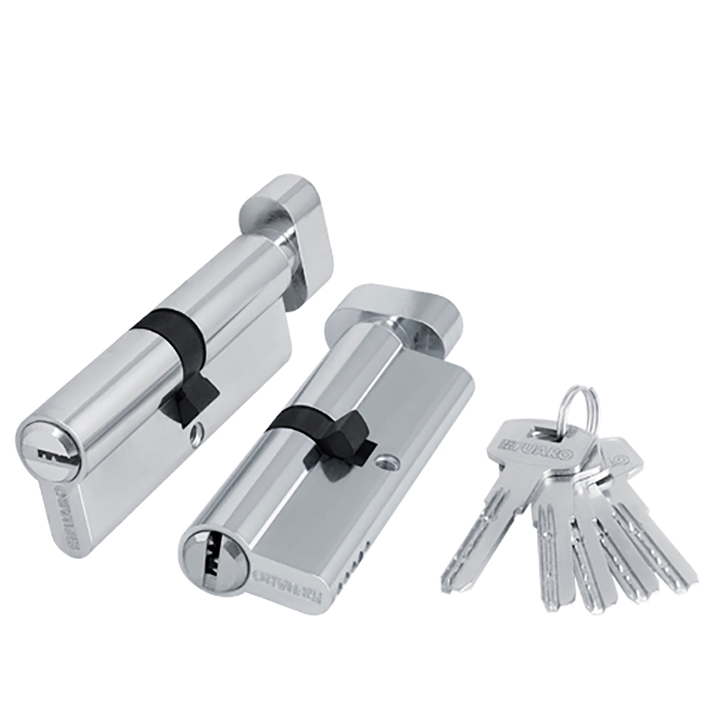 Фото Цилиндровый механизм (200 ZM/80) 2000ZMKnob80(30+10+40) CP хром 5Key с вертушкой